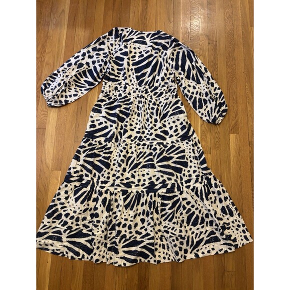 NWT Anthropologie SOMERSET Maxi Dress Long sleeve poplin edition Size 1X Blue - Picture 8 of 8